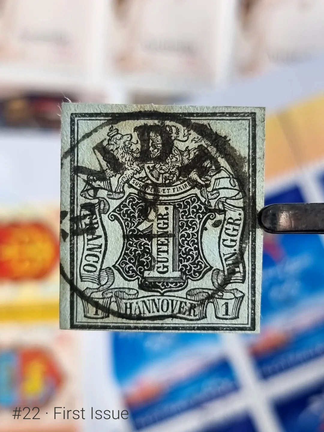 First postage stamp of Hanover, 1 Dec 1850