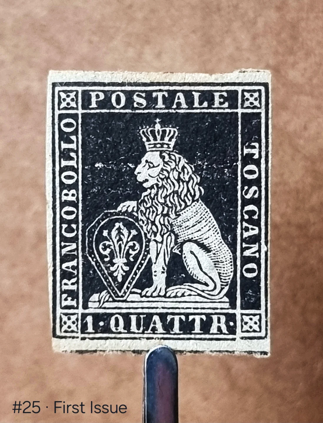 First postage stamp of Tuscany, 1 Apr 1851