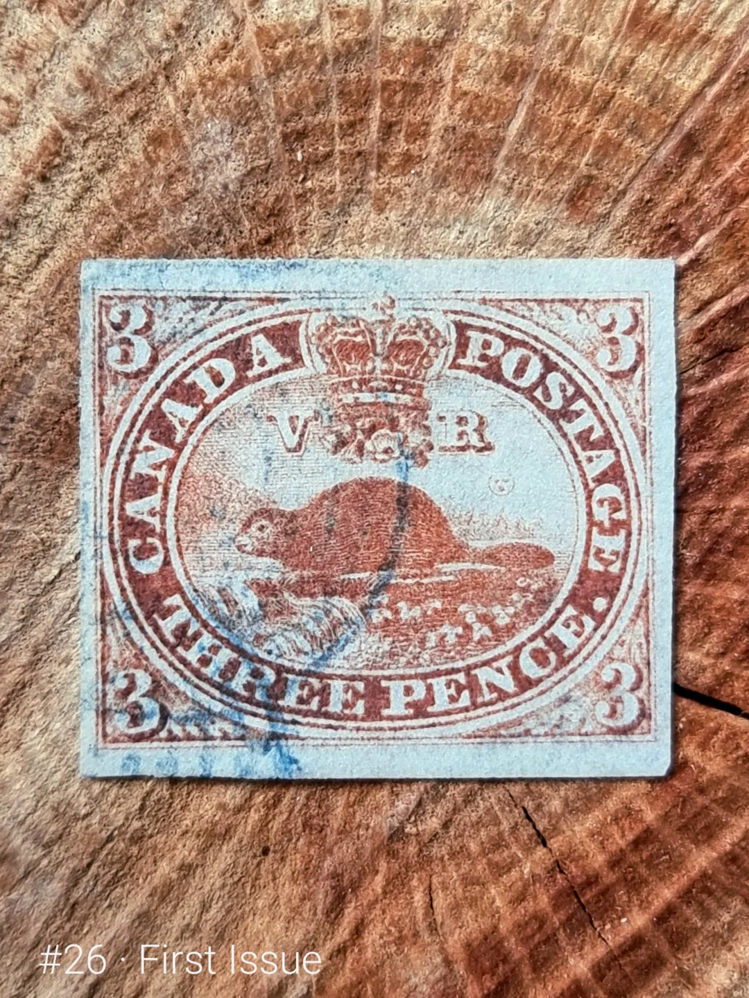 First postage stamp of Canada, Province, 23 Apr 1851