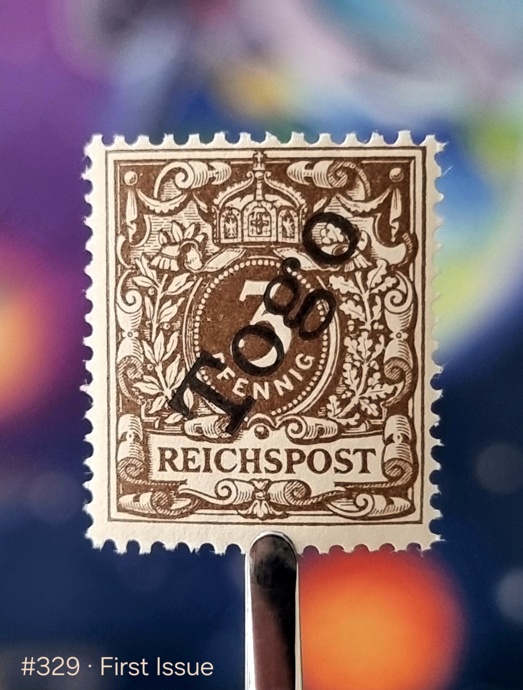 First postage stamp of Togoland, Jun 1897