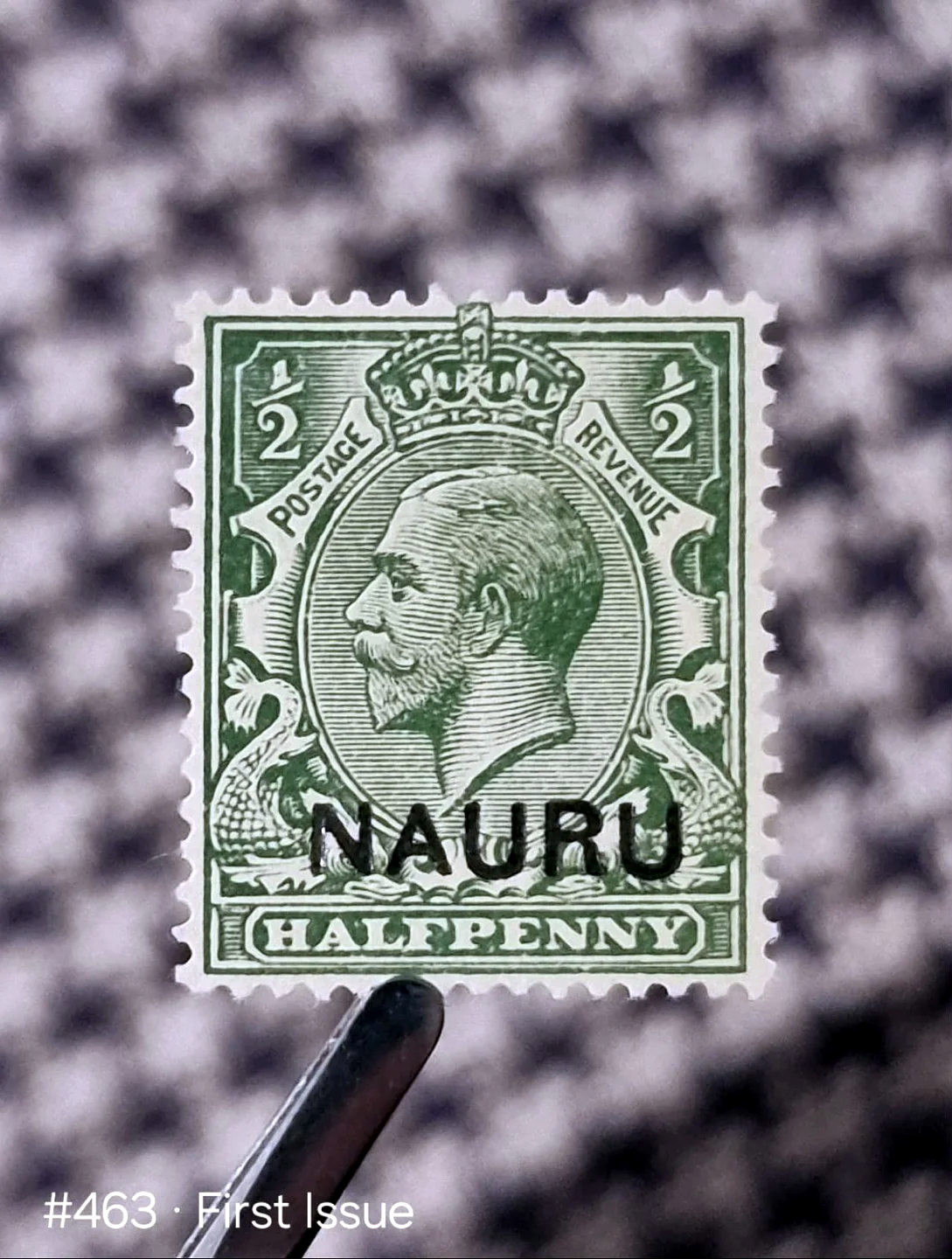 First postage stamp of Nauru, 2 Sep 1916