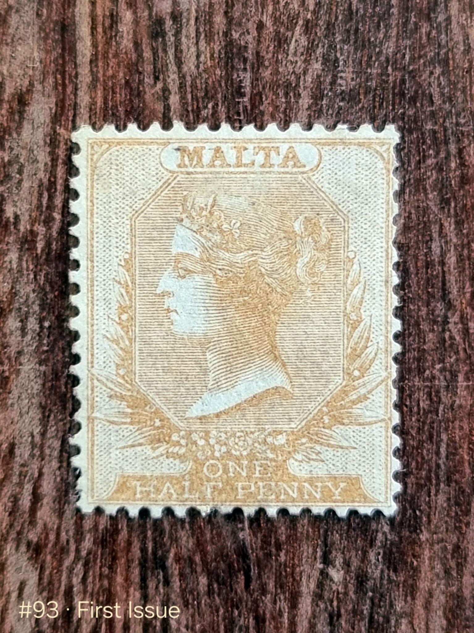 First postage stamp of Malta, 1 Dec 1860