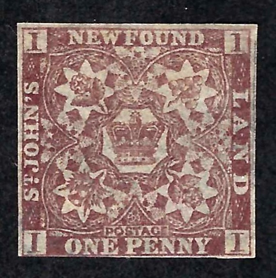 Heraldic Pence 1p brown violet