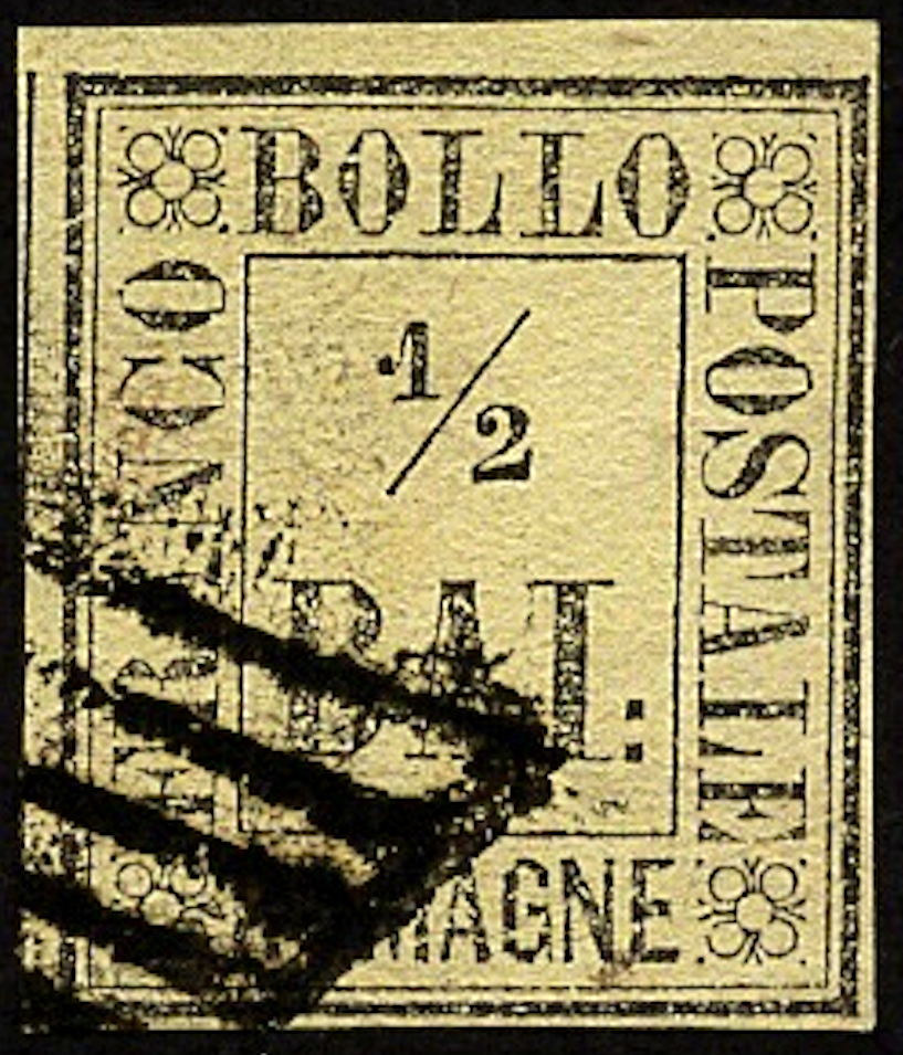Numerals ½b black on yellow